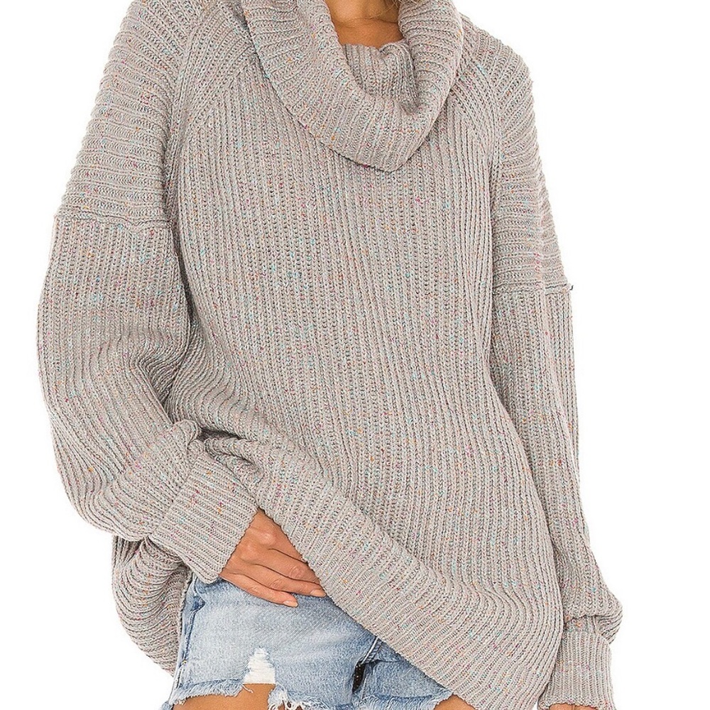 Free People Leo Tunic in Silver Gleam Size S